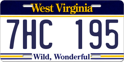 WV license plate 7HC195