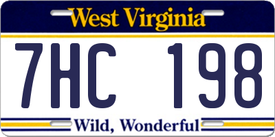 WV license plate 7HC198