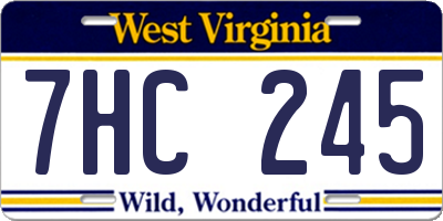 WV license plate 7HC245