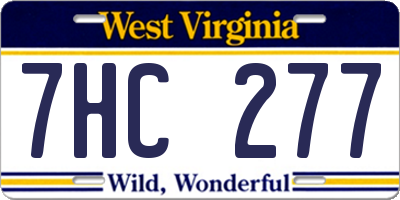 WV license plate 7HC277