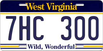 WV license plate 7HC300