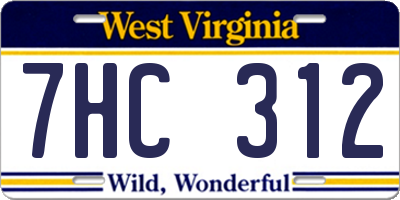 WV license plate 7HC312