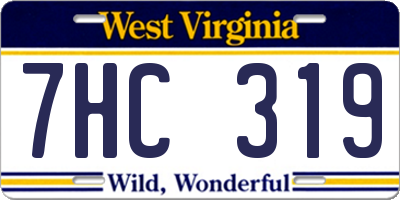 WV license plate 7HC319