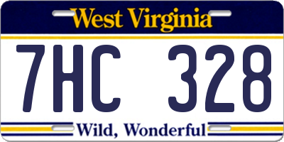 WV license plate 7HC328