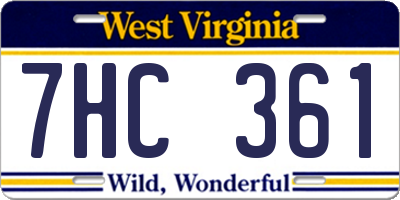 WV license plate 7HC361
