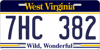 WV license plate 7HC382