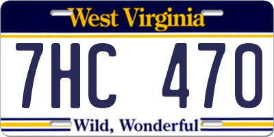 WV license plate 7HC470