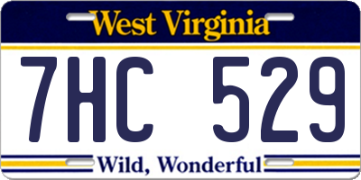WV license plate 7HC529