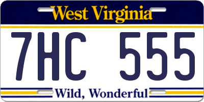WV license plate 7HC555