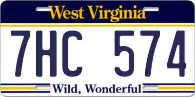 WV license plate 7HC574