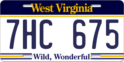 WV license plate 7HC675