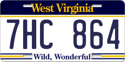 WV license plate 7HC864