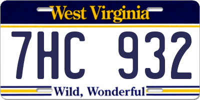WV license plate 7HC932