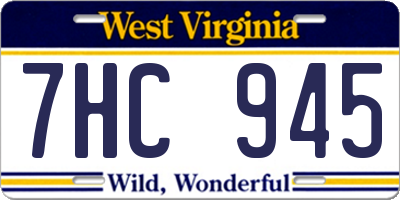 WV license plate 7HC945