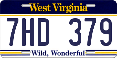 WV license plate 7HD379