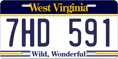 WV license plate 7HD591