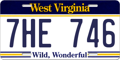 WV license plate 7HE746
