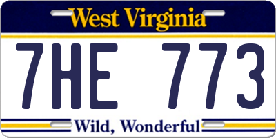 WV license plate 7HE773