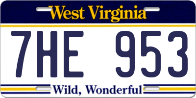 WV license plate 7HE953