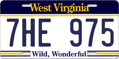 WV license plate 7HE975