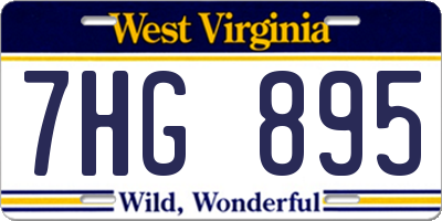 WV license plate 7HG895