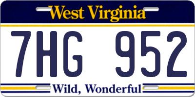 WV license plate 7HG952