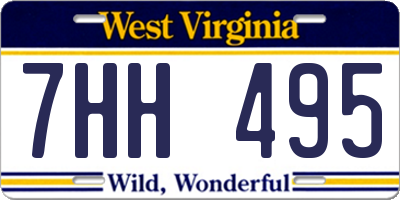 WV license plate 7HH495