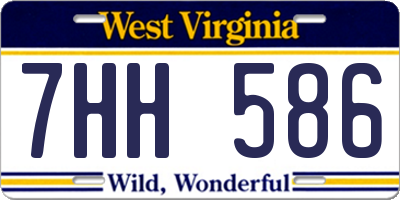 WV license plate 7HH586