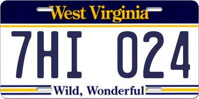 WV license plate 7HI024