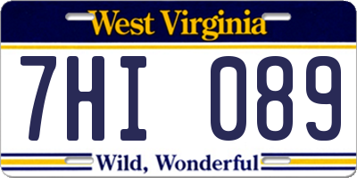 WV license plate 7HI089