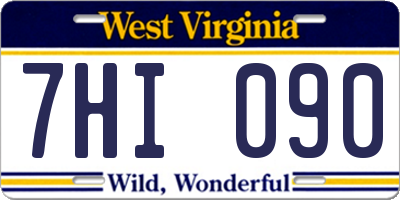 WV license plate 7HI090