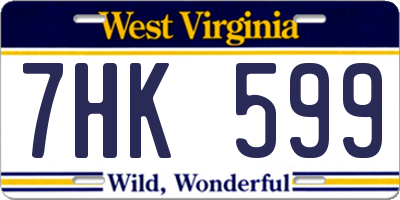 WV license plate 7HK599