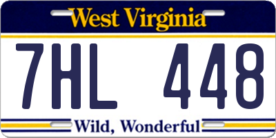 WV license plate 7HL448