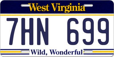 WV license plate 7HN699
