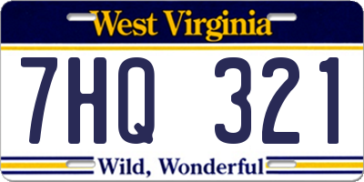 WV license plate 7HQ321