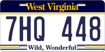 WV license plate 7HQ448