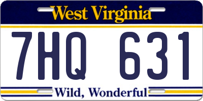 WV license plate 7HQ631