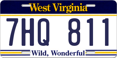 WV license plate 7HQ811