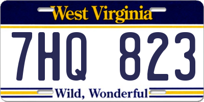 WV license plate 7HQ823