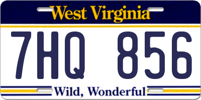 WV license plate 7HQ856