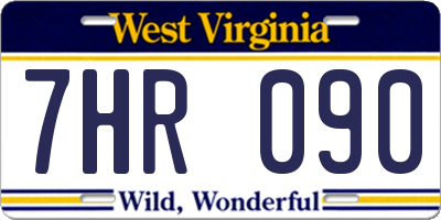 WV license plate 7HR090