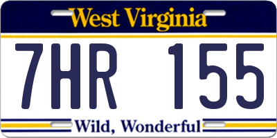 WV license plate 7HR155