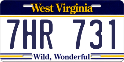 WV license plate 7HR731