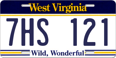 WV license plate 7HS121