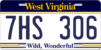 WV license plate 7HS306