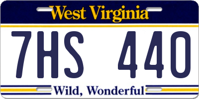 WV license plate 7HS440
