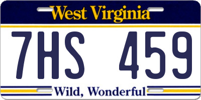WV license plate 7HS459
