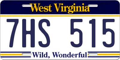 WV license plate 7HS515