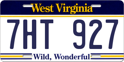 WV license plate 7HT927