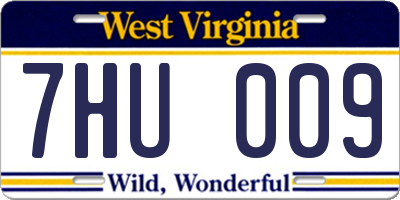 WV license plate 7HU009